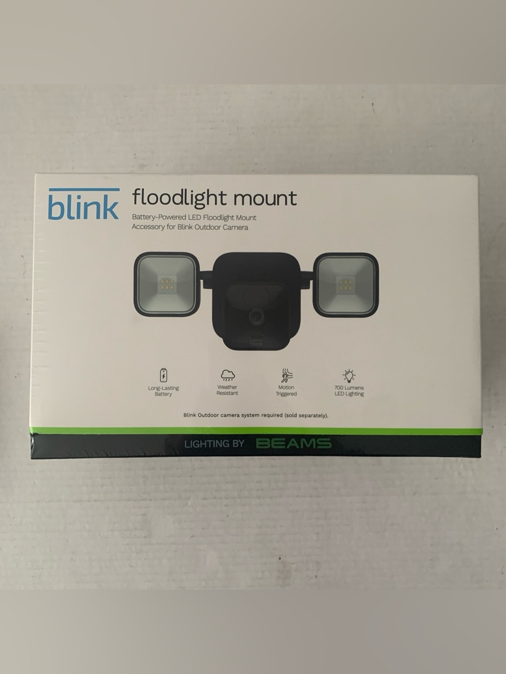 Blink Battery-Powered LED Floodlight Mount Accessory - Black (Brand New)